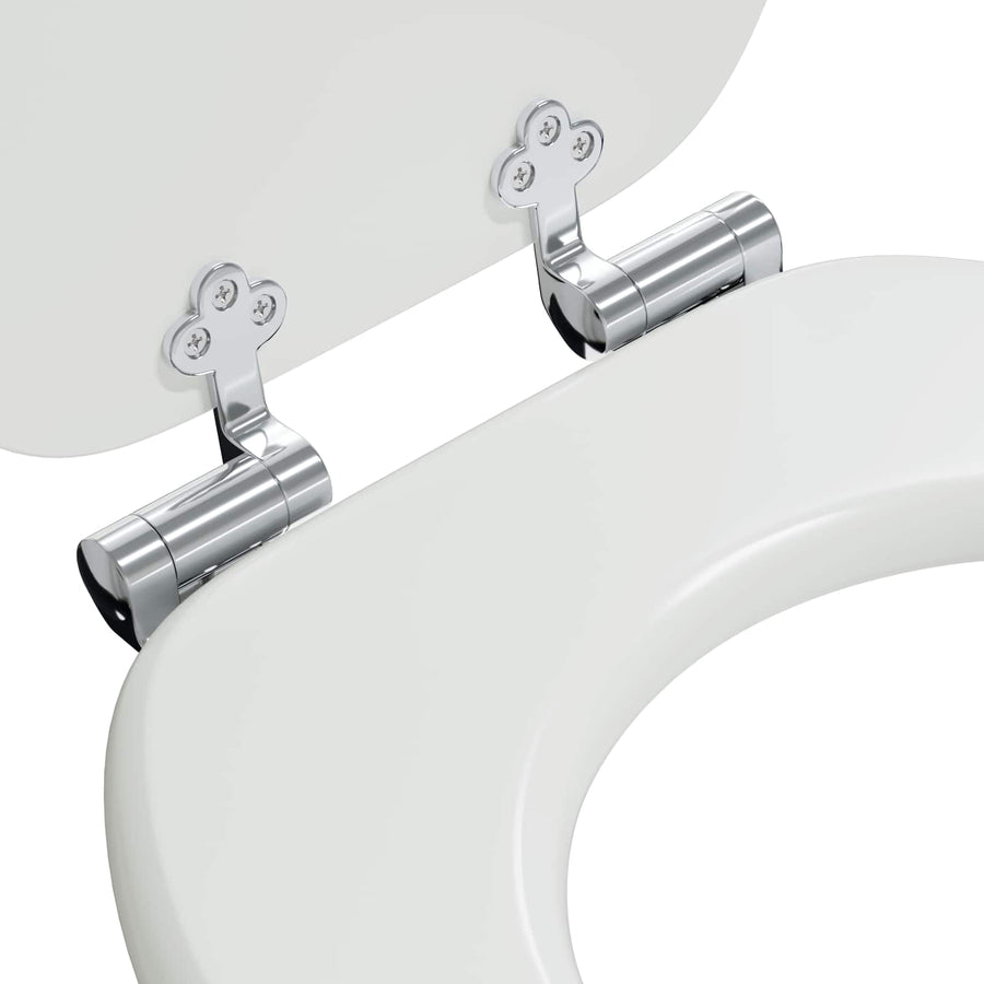 Toiletbril 2 pcs Wit 44 x 38 cm MDF-plaat