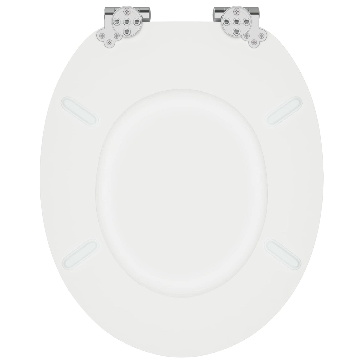 Toiletbril 2 pcs Wit 44 x 38 cm MDF-plaat