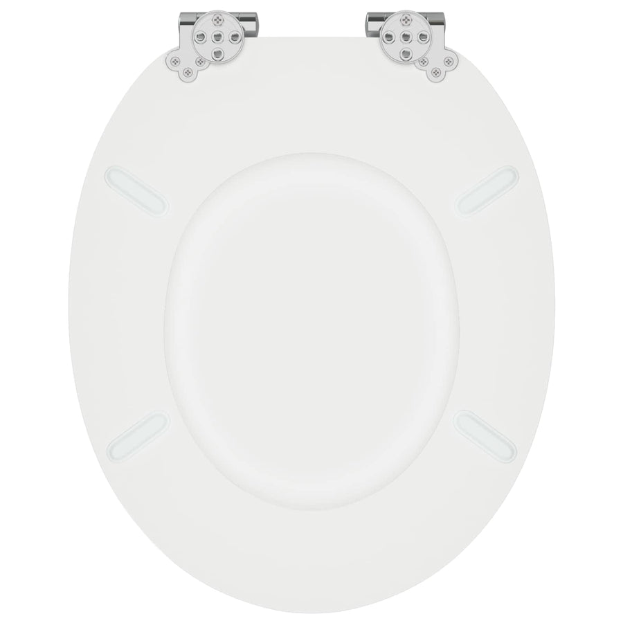 Toiletbril 2 pcs Wit 44 x 38 cm MDF-plaat