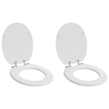 Toiletbril 2 pcs Wit 44 x 38 cm MDF-plaat