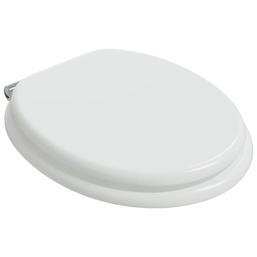 Toiletbril 2 pcs Wit 44 x 38 cm MDF-plaat