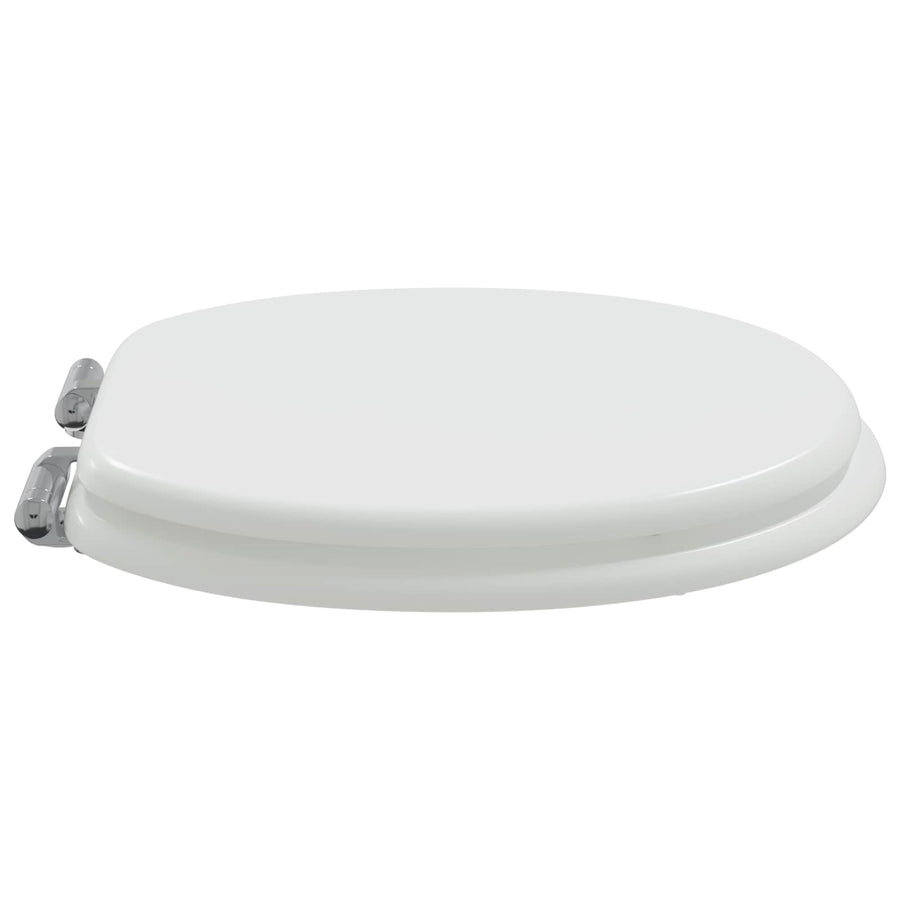 Toiletbril 2 pcs Wit 44 x 38 cm MDF-plaat