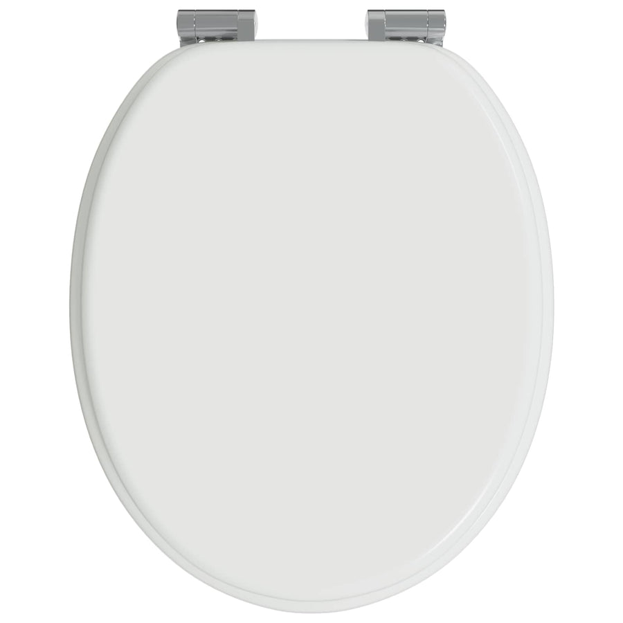 Toiletbril 2 pcs Wit 44 x 38 cm MDF-plaat