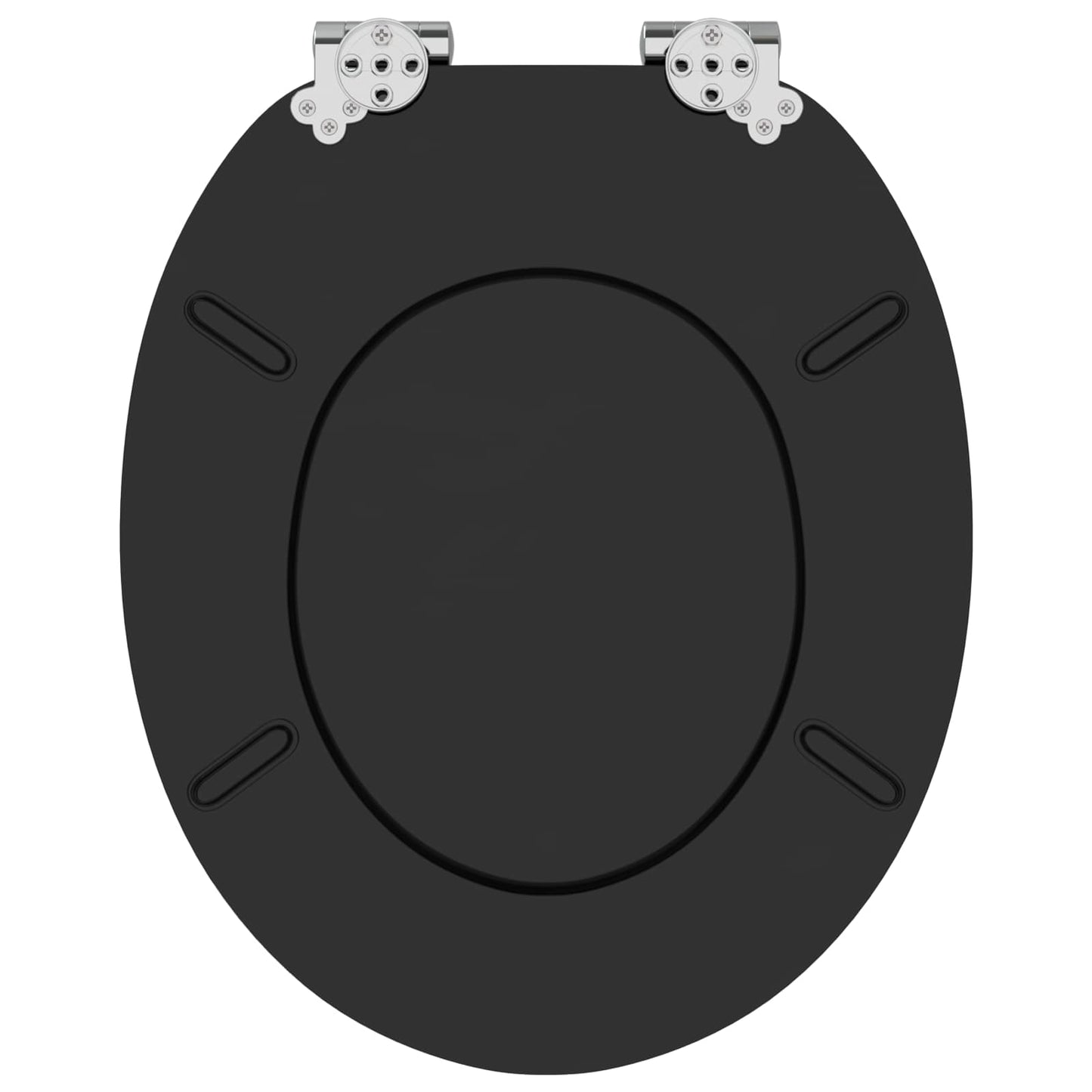 Toiletbril 2 pcs Zwart 44 x 38 cm MDF-plaat