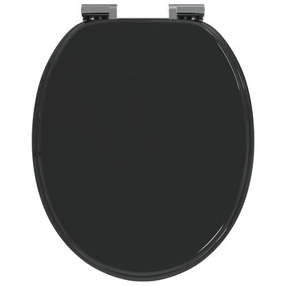 Toiletbril 2 pcs Zwart 44 x 38 cm MDF-plaat