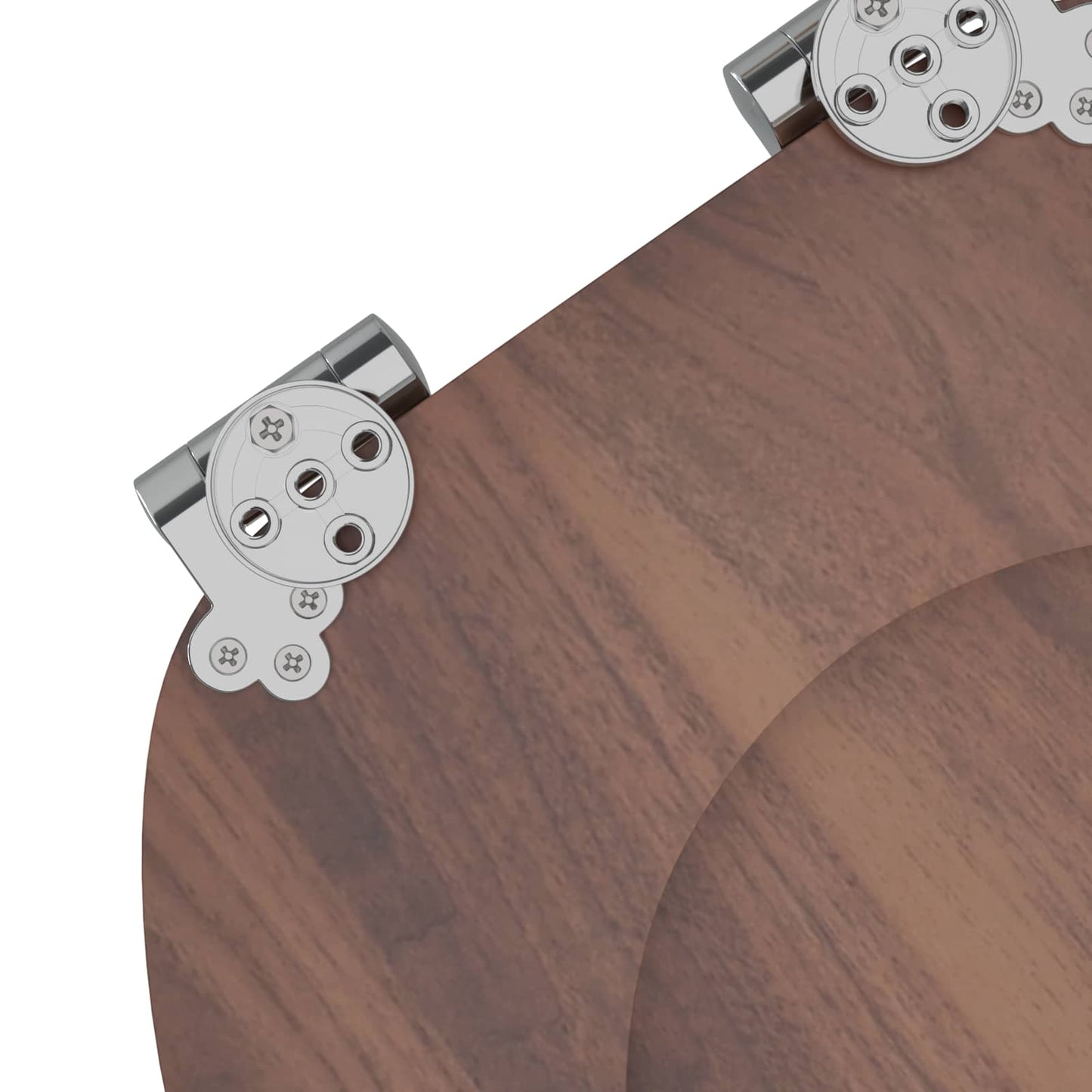 Toiletbril 2 pcs Bruin 44 x 38 cm MDF-plaat