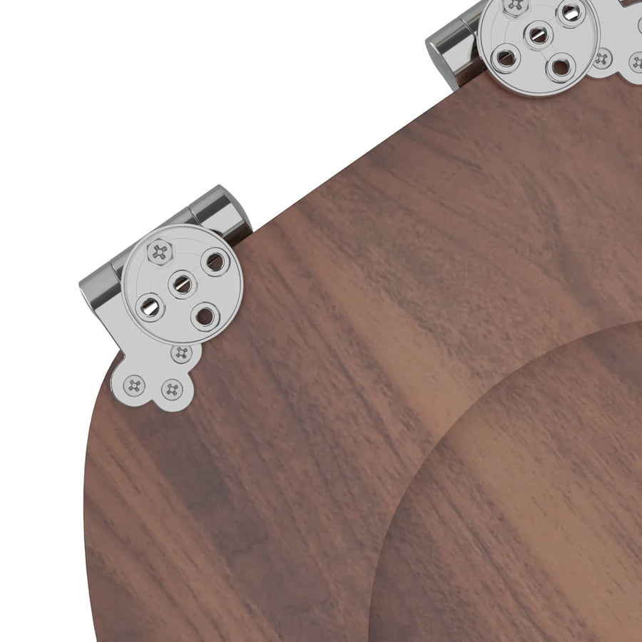 Toiletbril 2 pcs Bruin 44 x 38 cm MDF-plaat