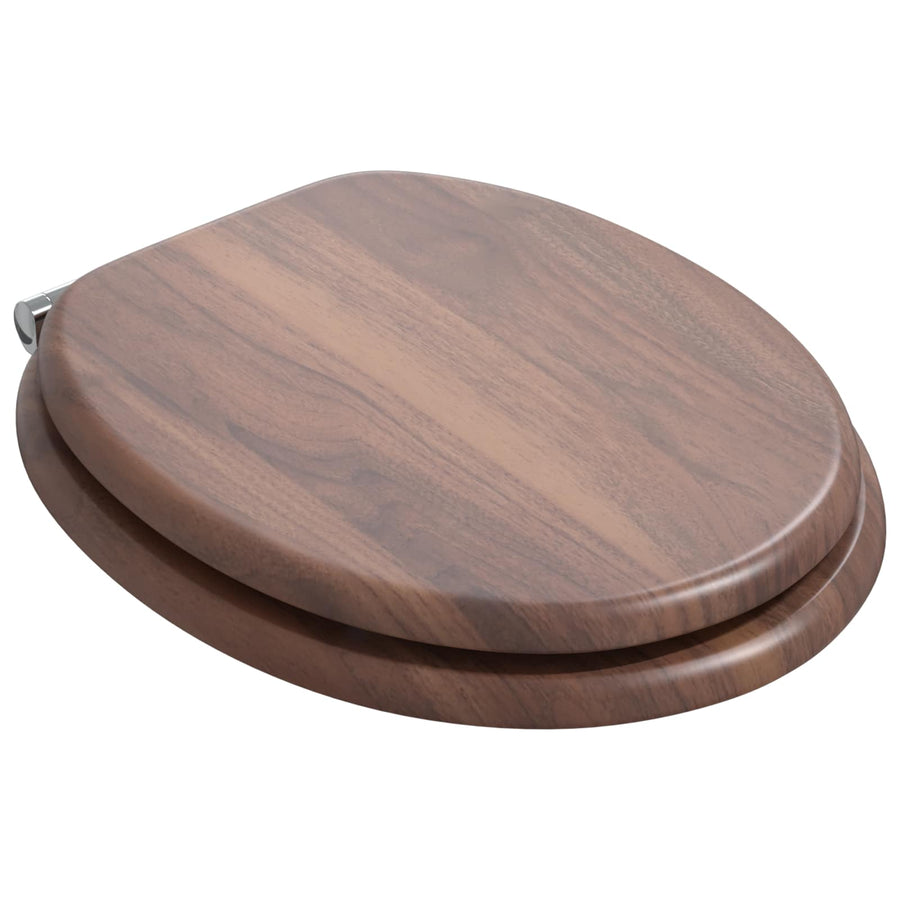 Toiletbril 2 pcs Bruin 44 x 38 cm MDF-plaat