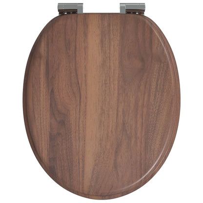 Toiletbril 2 pcs Bruin 44 x 38 cm MDF-plaat