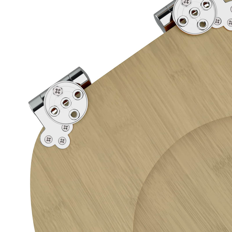 Toiletbril 2 pcs Lichte Bamboekleur 44 x 38 cm MDF-plaat