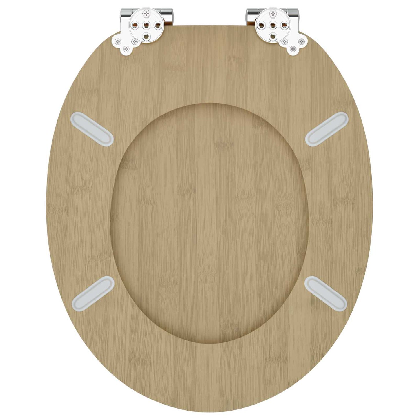 Toiletbril 2 pcs Lichte Bamboekleur 44 x 38 cm MDF-plaat