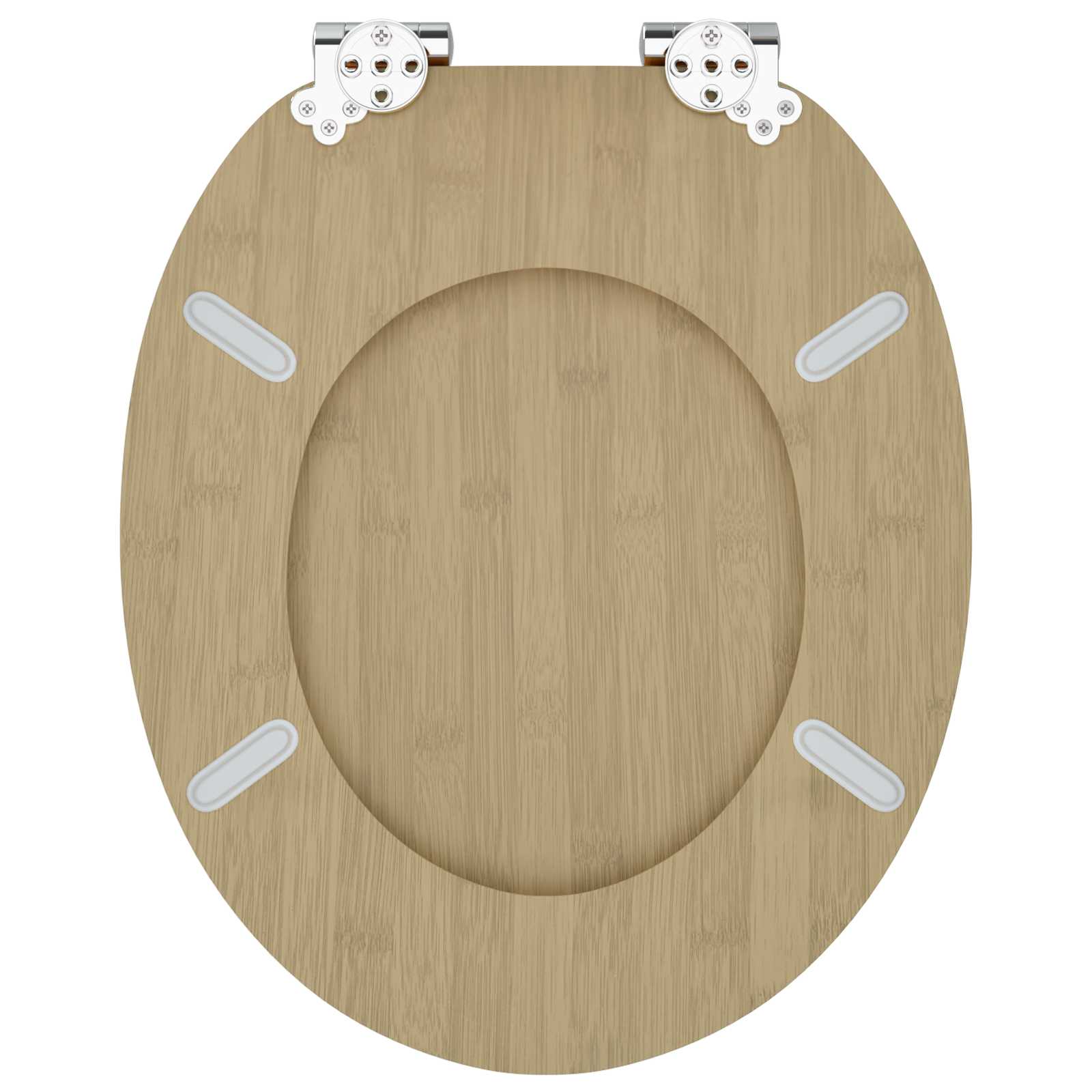 Toiletbril 2 pcs Lichte Bamboekleur 44 x 38 cm MDF-plaat