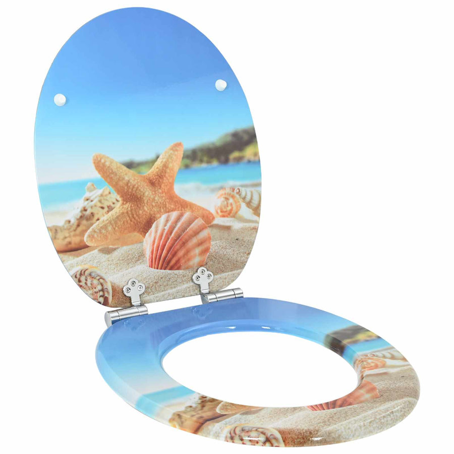 Toiletbril 2 pcs Zee Schelp 44 x 38 cm MDF-plaat
