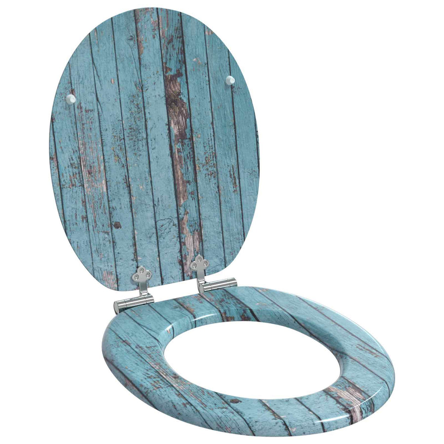 Toiletzitting 2 pcs Blauw 43,8 x 37,8 cm MDF-plaat