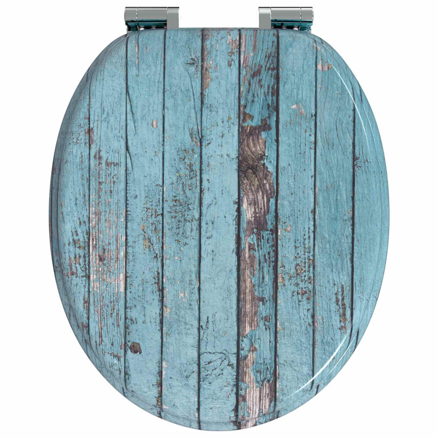 Toiletzitting 2 pcs Blauw 43,8 x 37,8 cm MDF-plaat