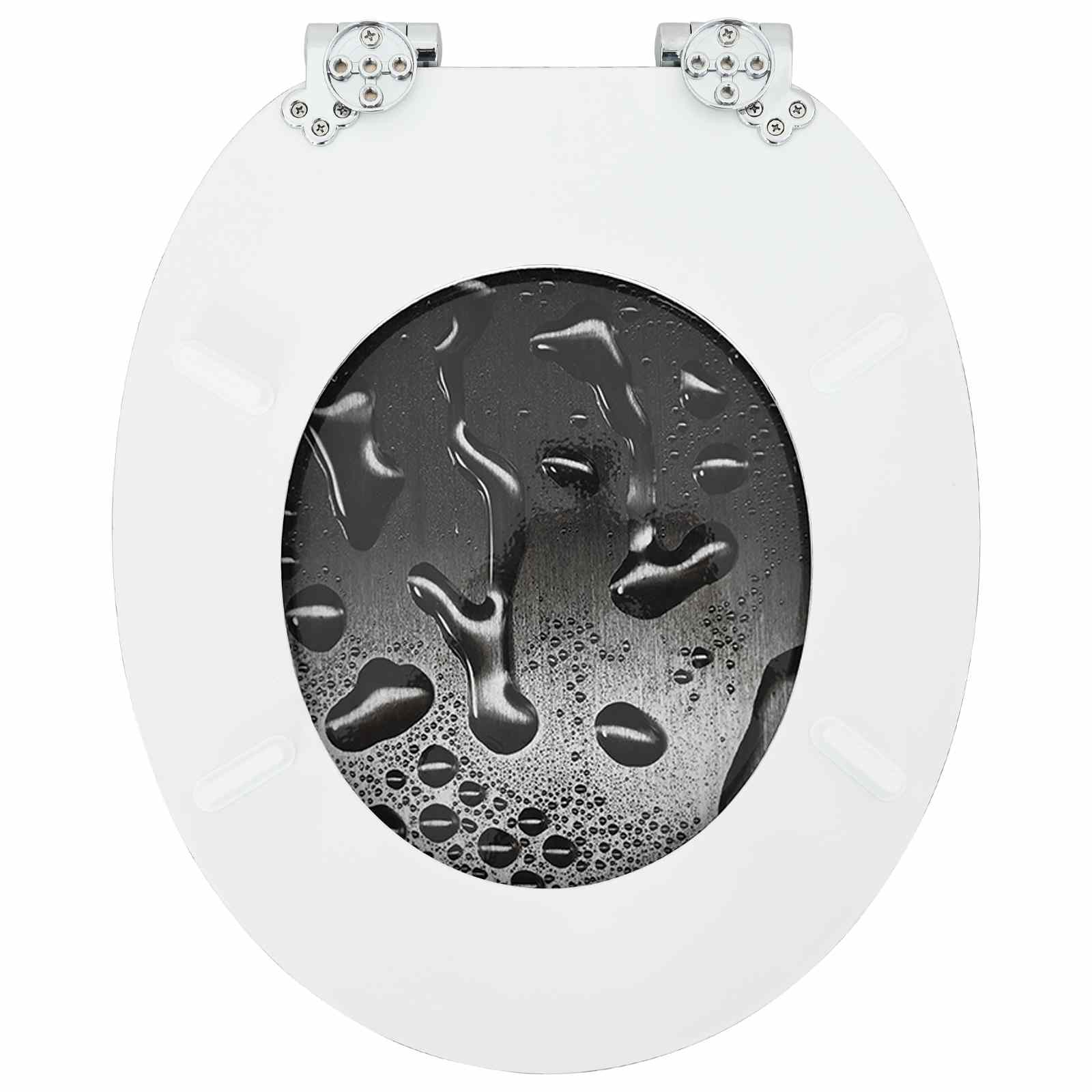 Toiletbril 2 pcs Grijs 44 x 38 cm MDF-plaat
