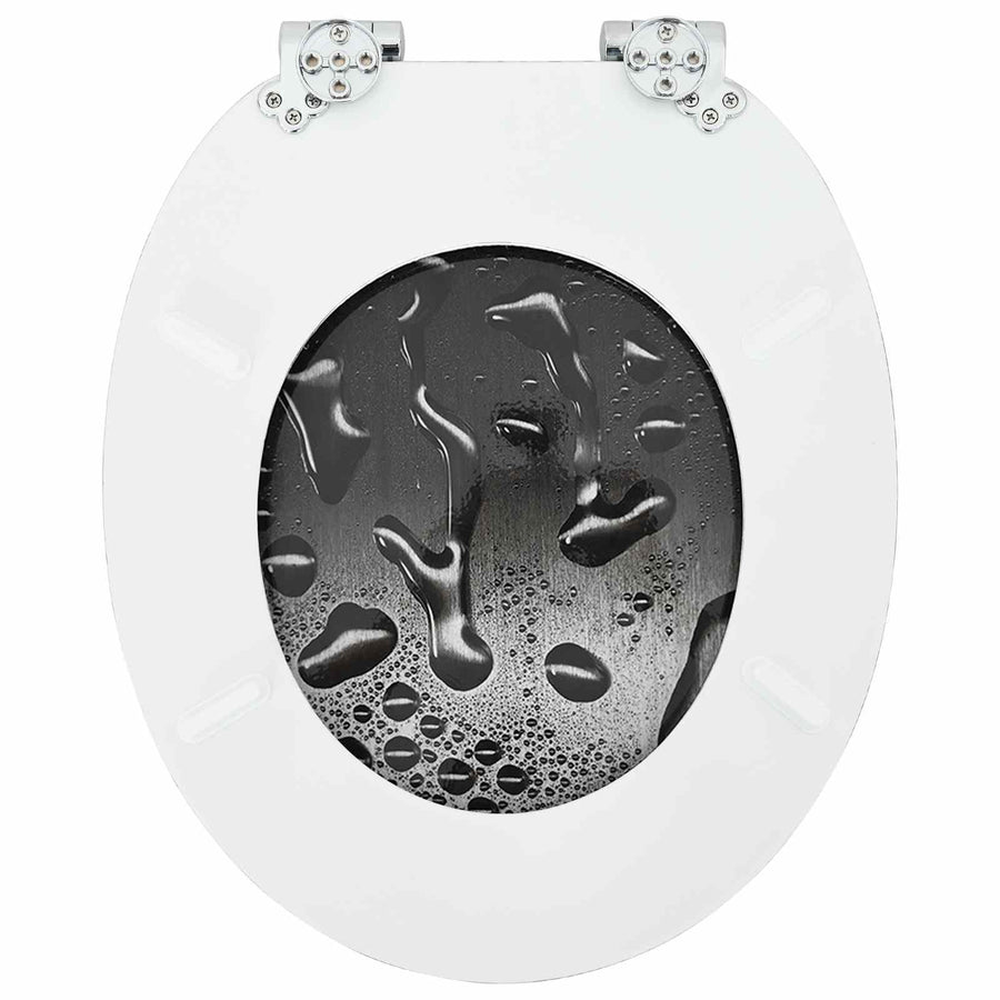 Toiletbril 2 pcs Grijs 44 x 38 cm MDF-plaat