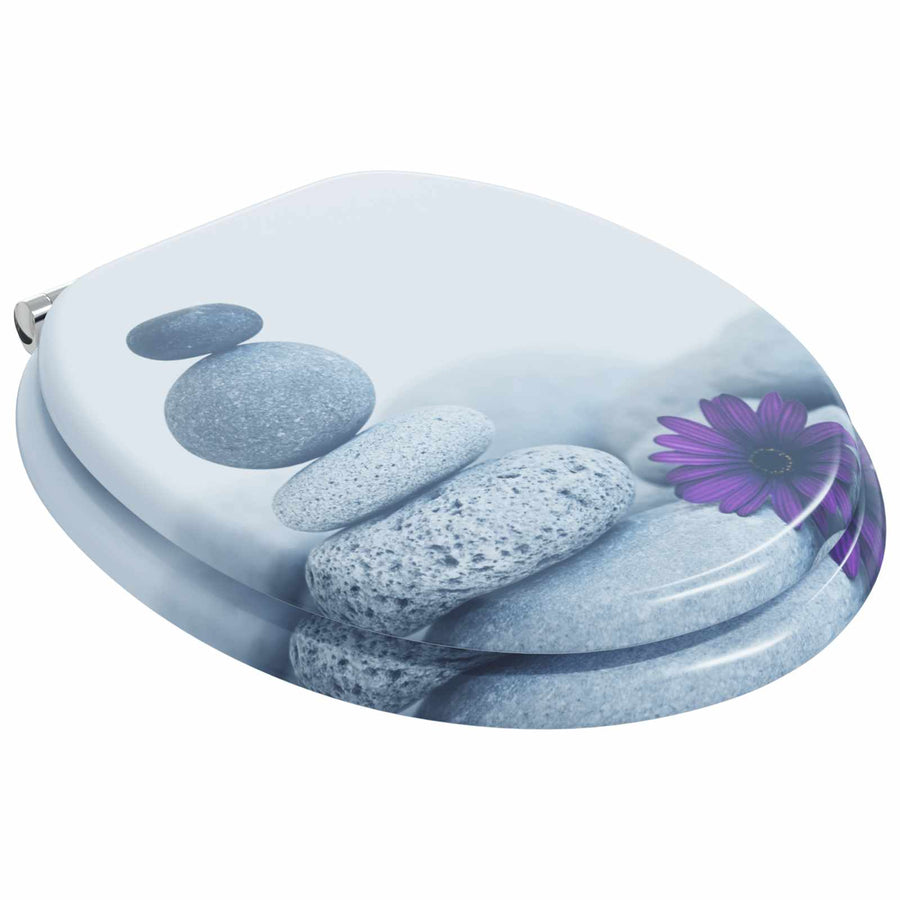Toiletbril 2 pcs Grijs 44 x 38 cm MDF-plaat