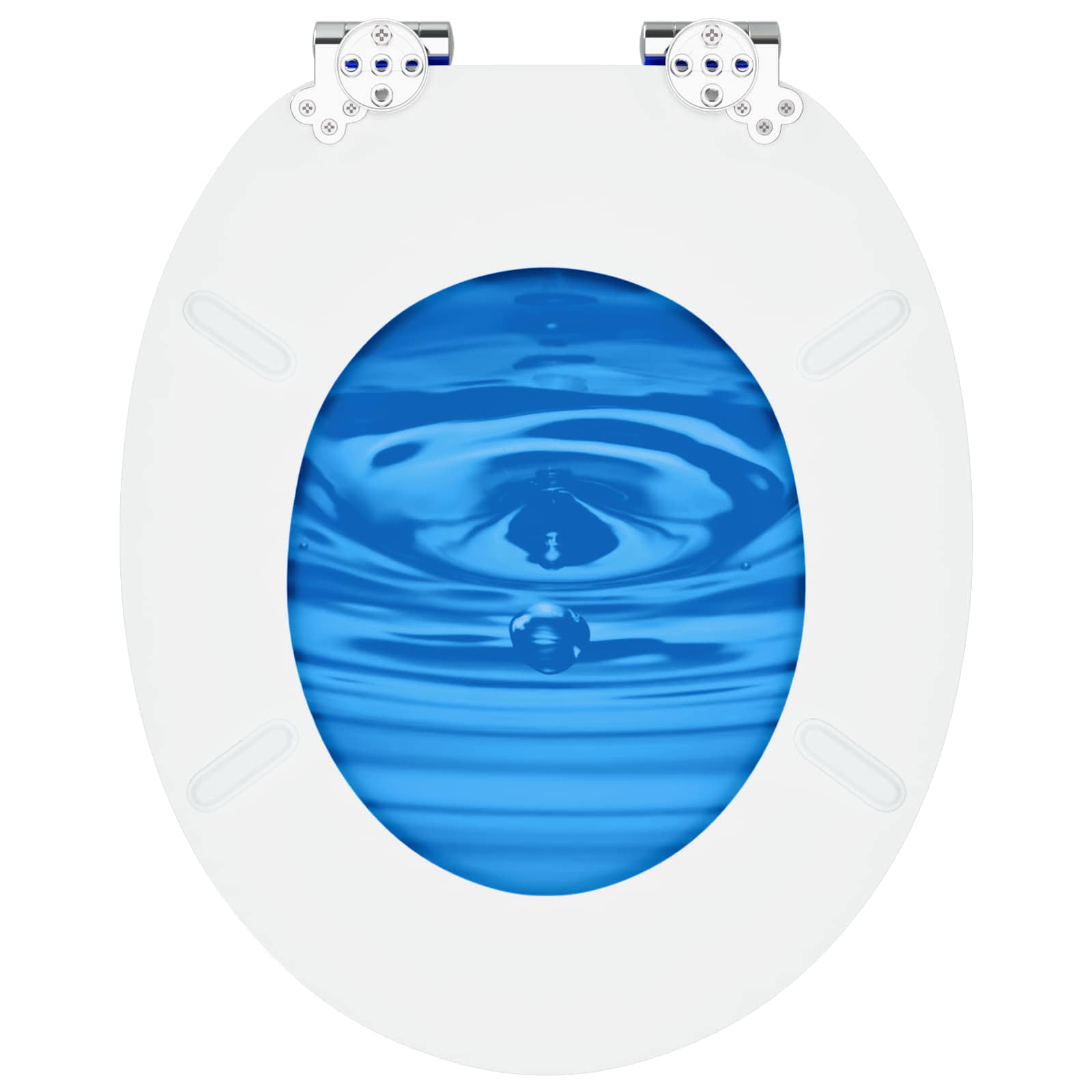 Toiletbril 2 pcs Blauwe Druppel 44 x 38 cm MDF-plaat