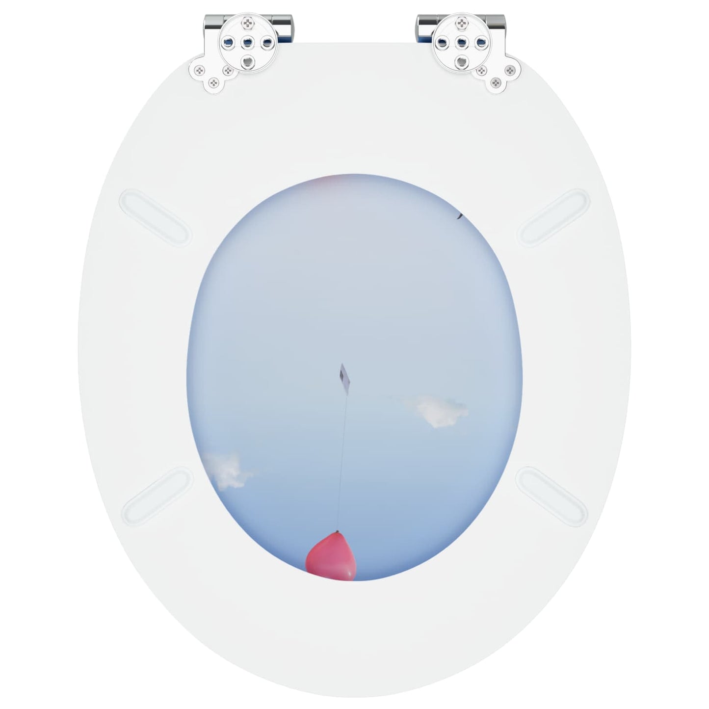 Toiletzitting 2 pcs Blauw 43,8 x 37,8 cm MDF-plaat