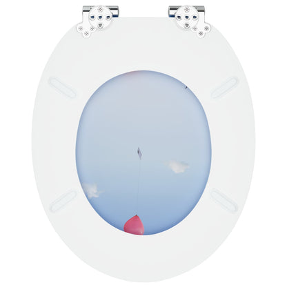 Toiletzitting 2 pcs Blauw 43,8 x 37,8 cm MDF-plaat