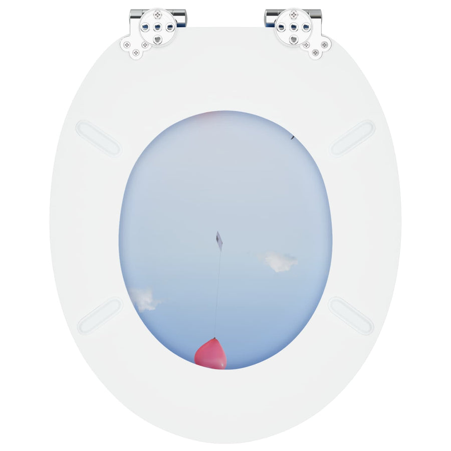 Toiletzitting 2 pcs Blauw 43,8 x 37,8 cm MDF-plaat