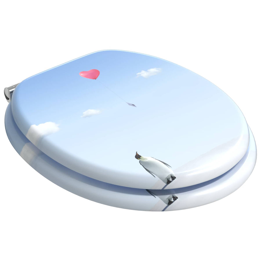 Toiletzitting 2 pcs Blauw 43,8 x 37,8 cm MDF-plaat