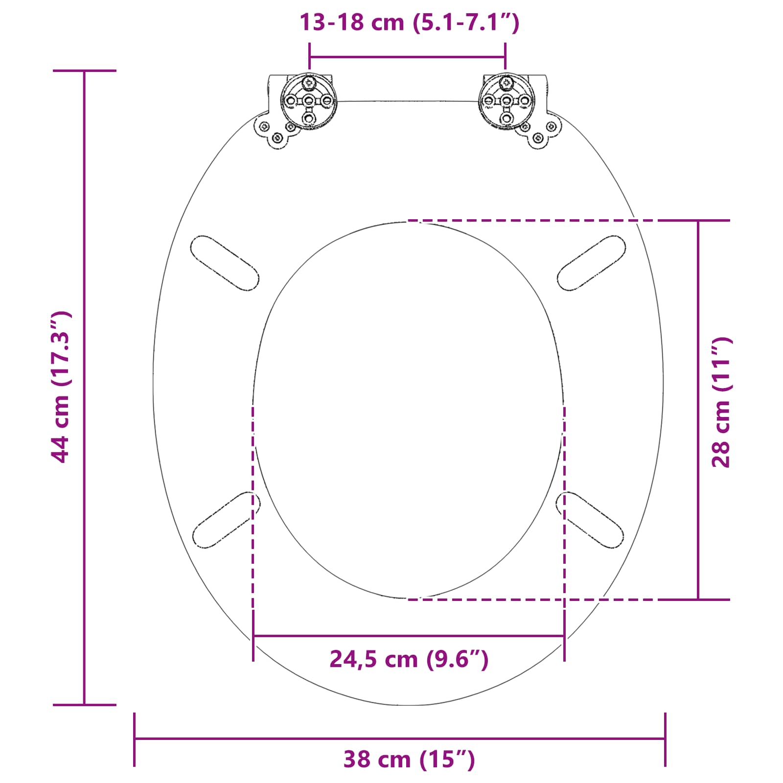 Toiletzitting 2 pcs Groen 43,8 x 37,8 cm MDF-plaat