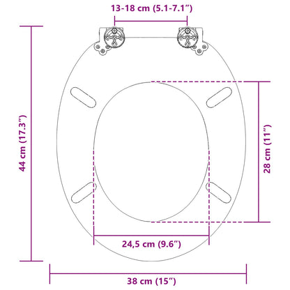 Toiletzitting 2 pcs Groen 43,8 x 37,8 cm MDF-plaat