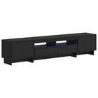5-delige LED TV-kast Zwart Bewerkt hout