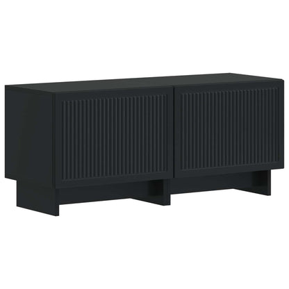 5-delige LED TV-kast Zwart Bewerkt hout