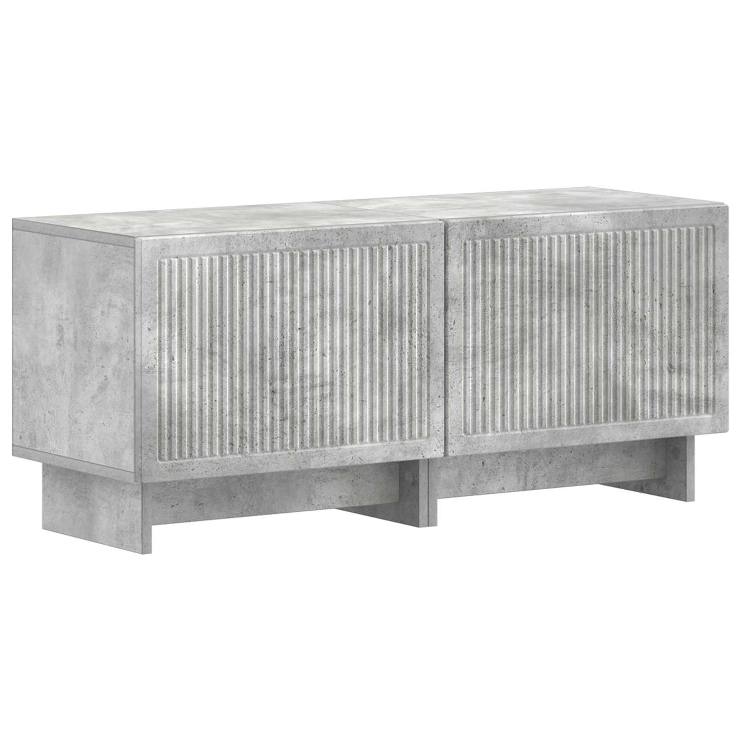 5-delige LED TV-kast Betongrijs Bewerkt hout
