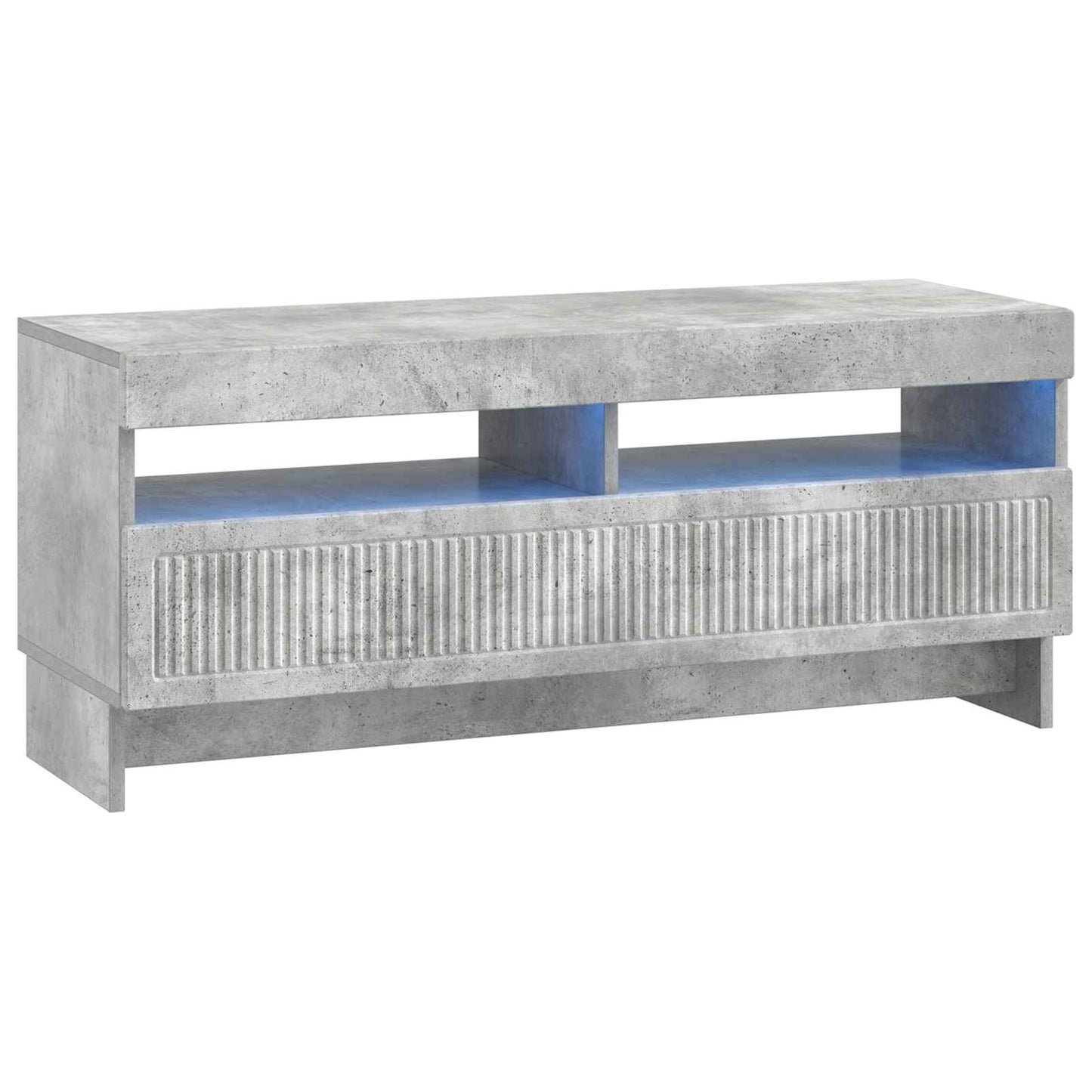 5-delige LED TV-kast Betongrijs Bewerkt hout