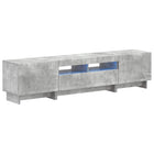 5-delige LED TV-kast Betongrijs Bewerkt hout