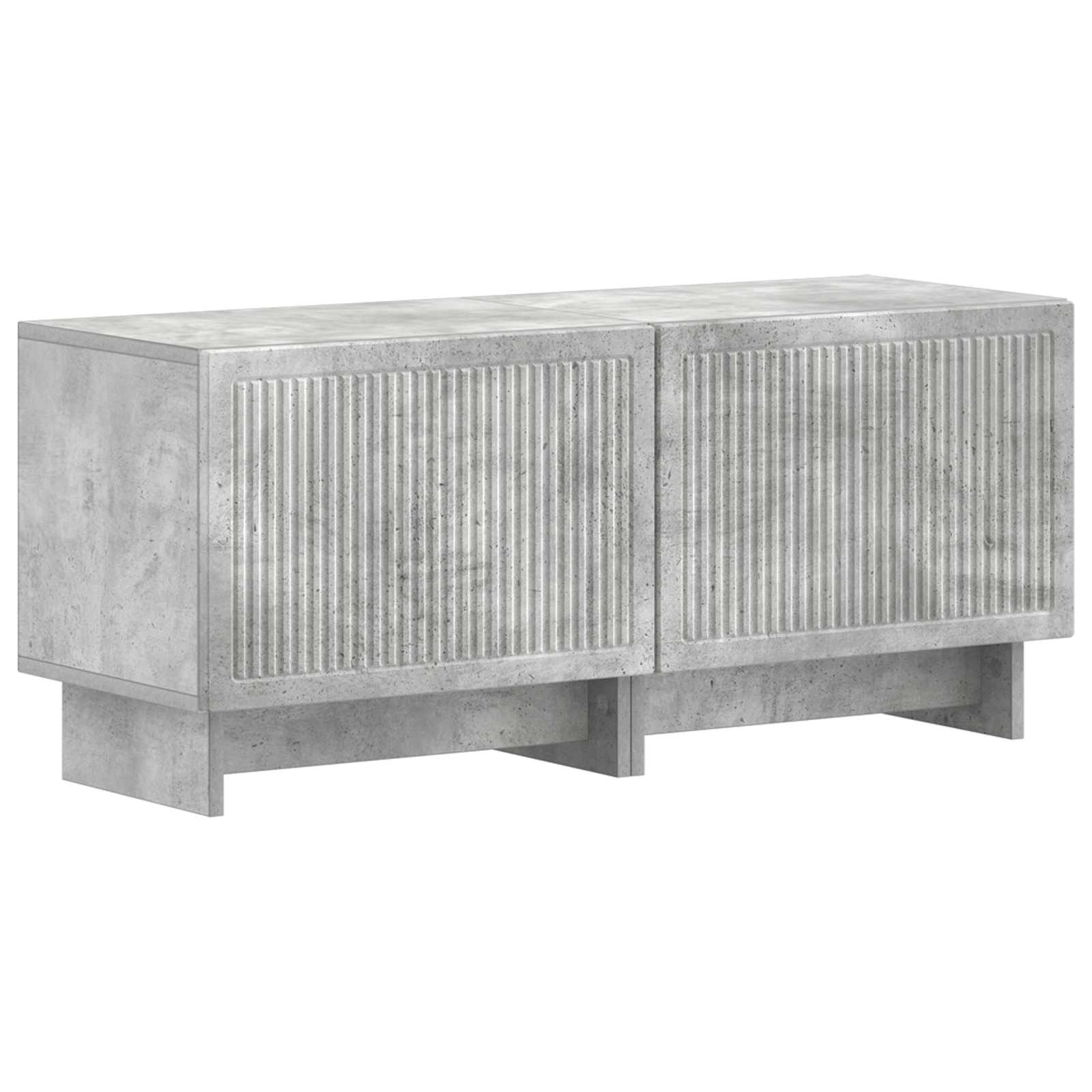 5-delige LED TV-kast Betongrijs Bewerkt hout