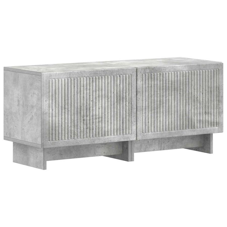 5-delige LED TV-kast Betongrijs Bewerkt hout