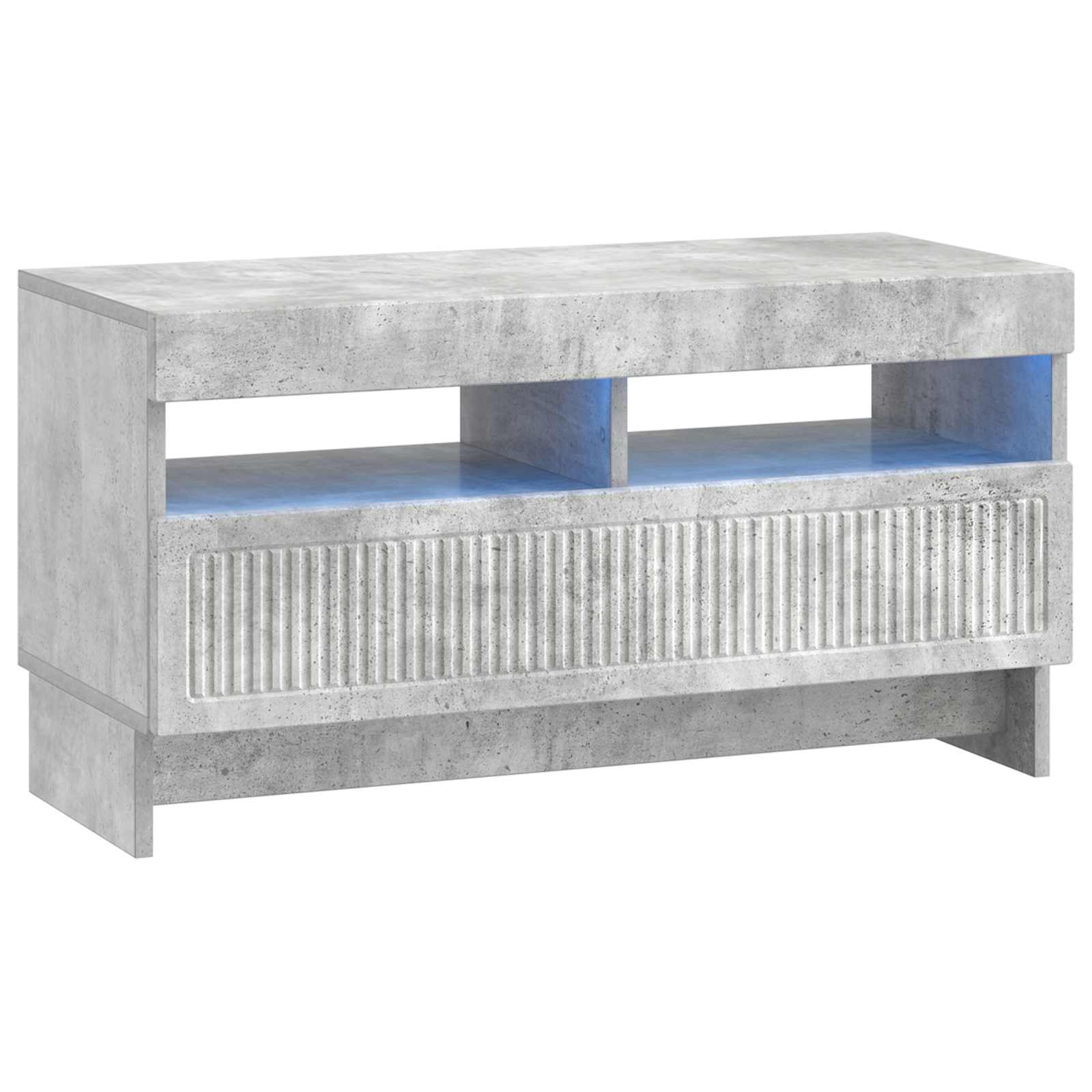 5-delige LED TV-kast Betongrijs Bewerkt hout