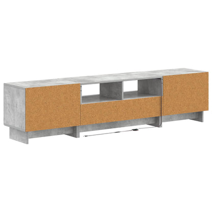 5-delige LED TV-kast Betongrijs Bewerkt hout