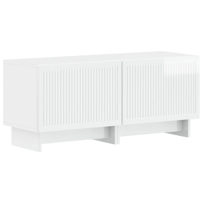 5-delige LED TV-kast Hoogglans Wit Bewerkt hout