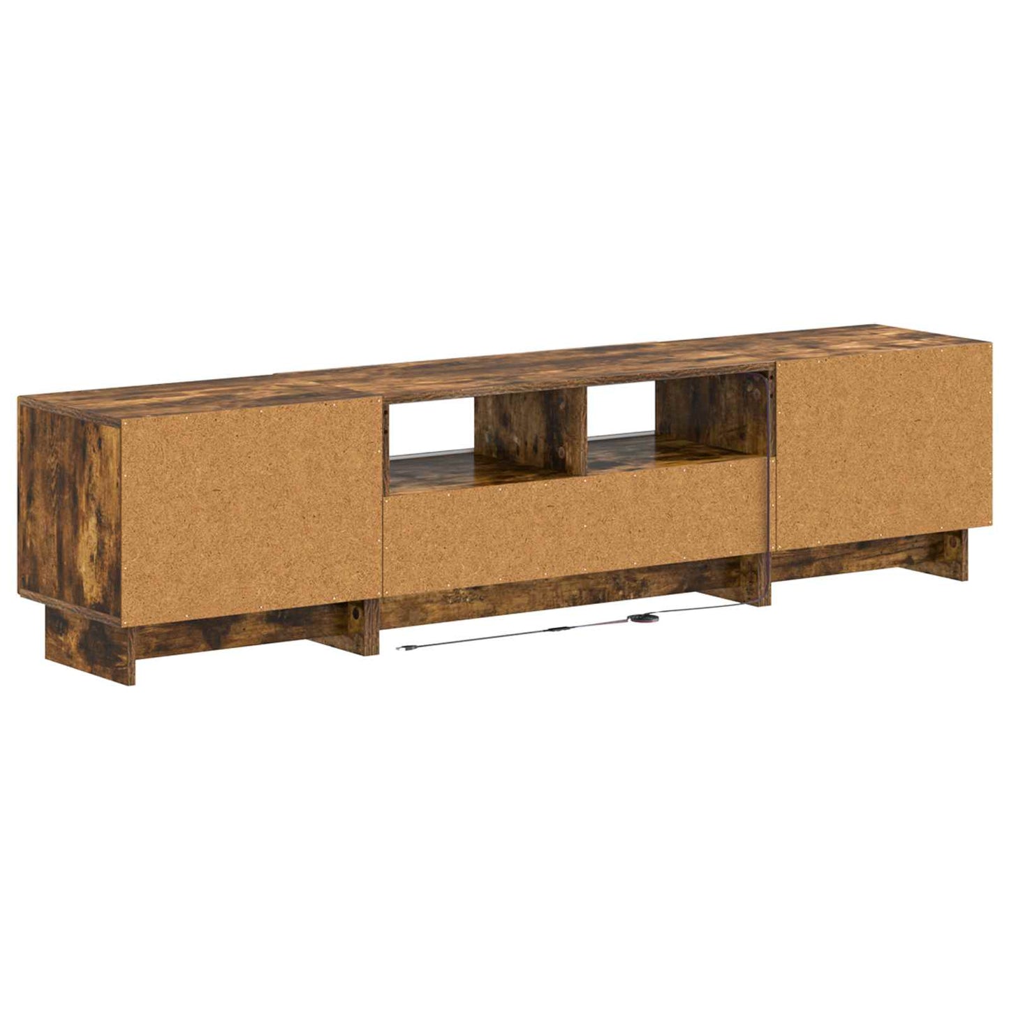 5-delige LED TV-kast Gerookt eiken Bewerkt hout