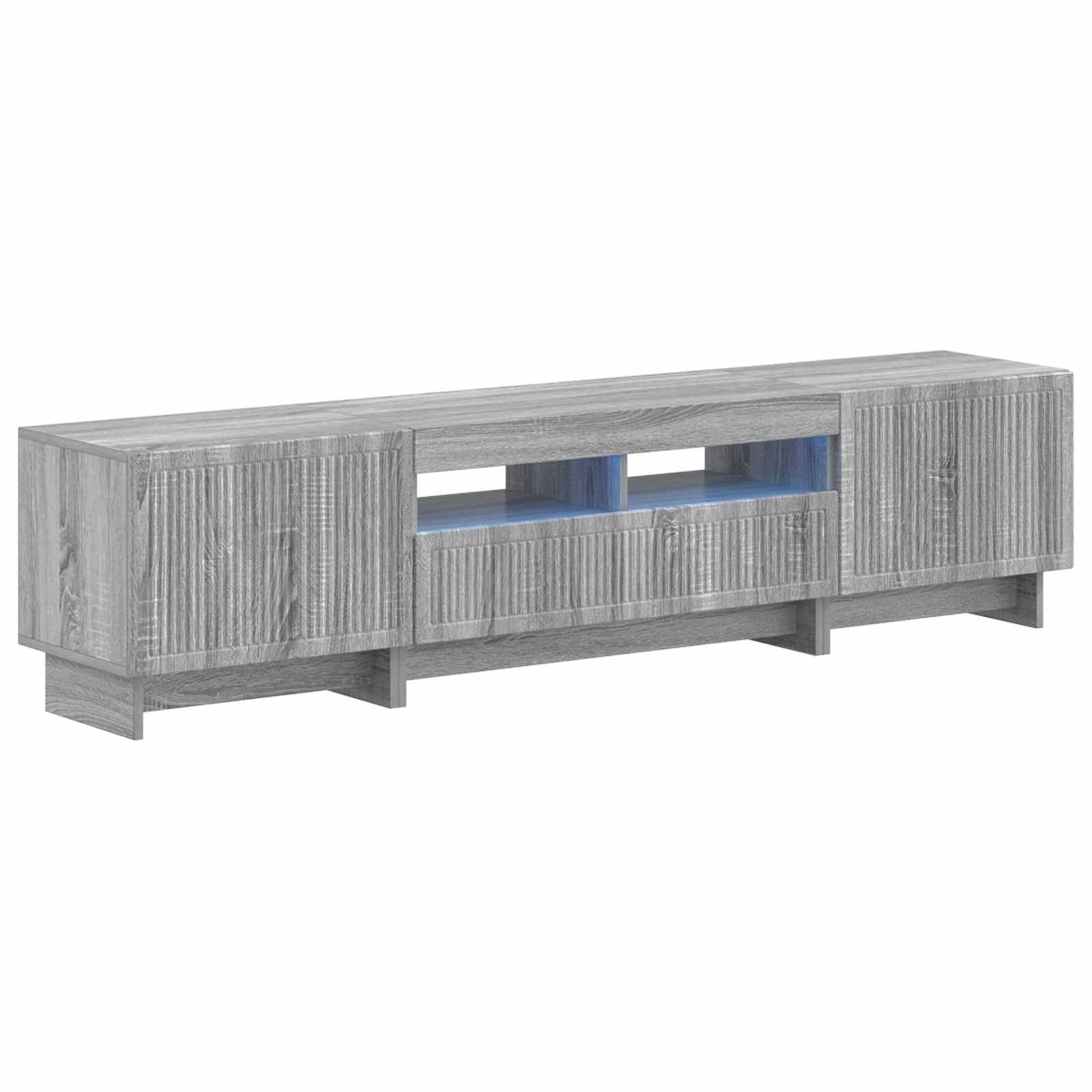 5-delige LED TV-kast Grijs Sonoma Bewerkt hout
