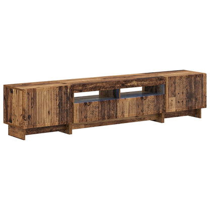 5-delige LED TV-kast Oud hout Bewerkt hout