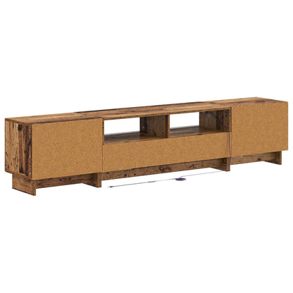5-delige LED TV-kast Oud hout Bewerkt hout