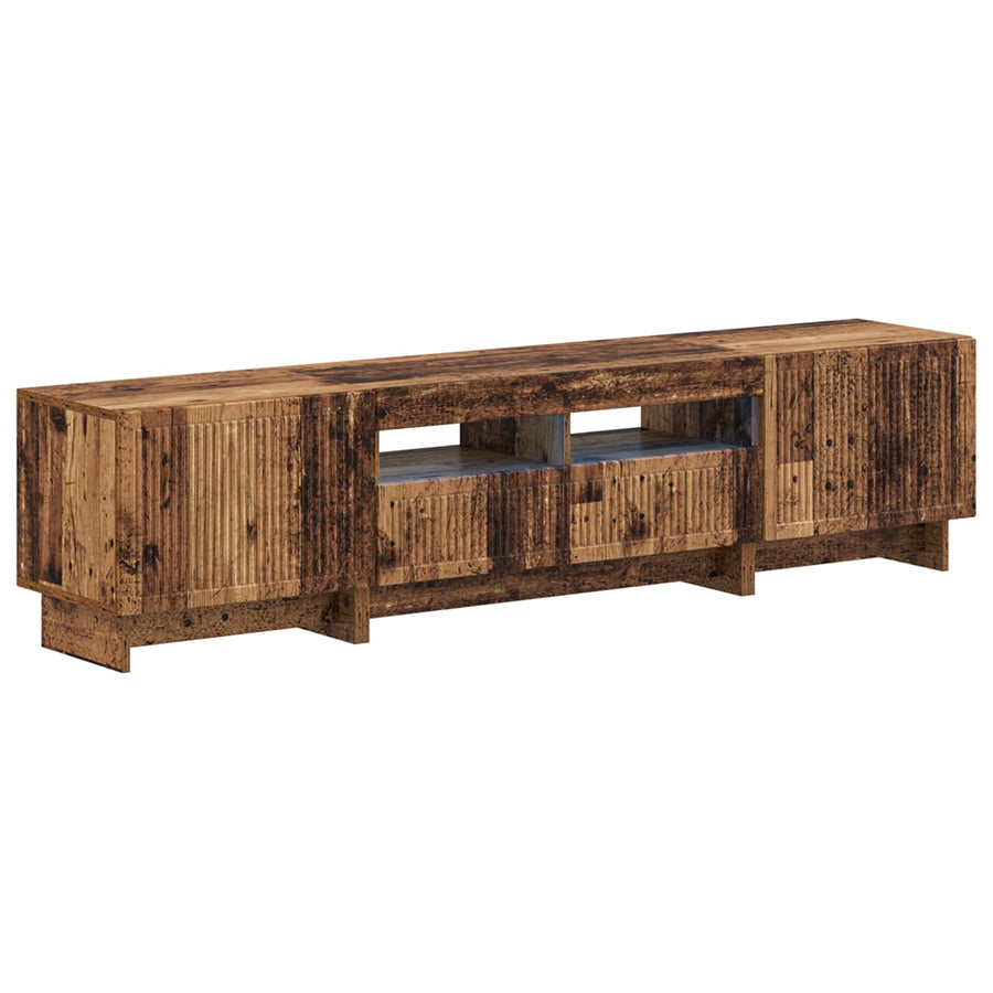 5-delige LED TV-kast Oud hout Bewerkt hout
