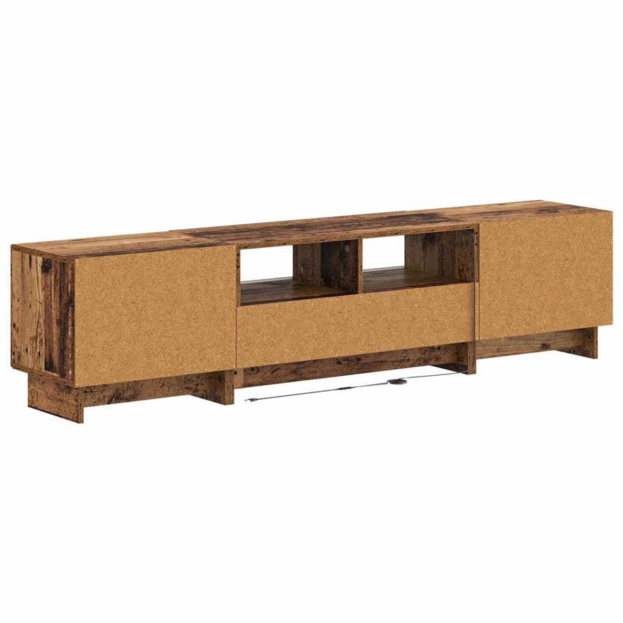 5-delige LED TV-kast Oud hout Bewerkt hout