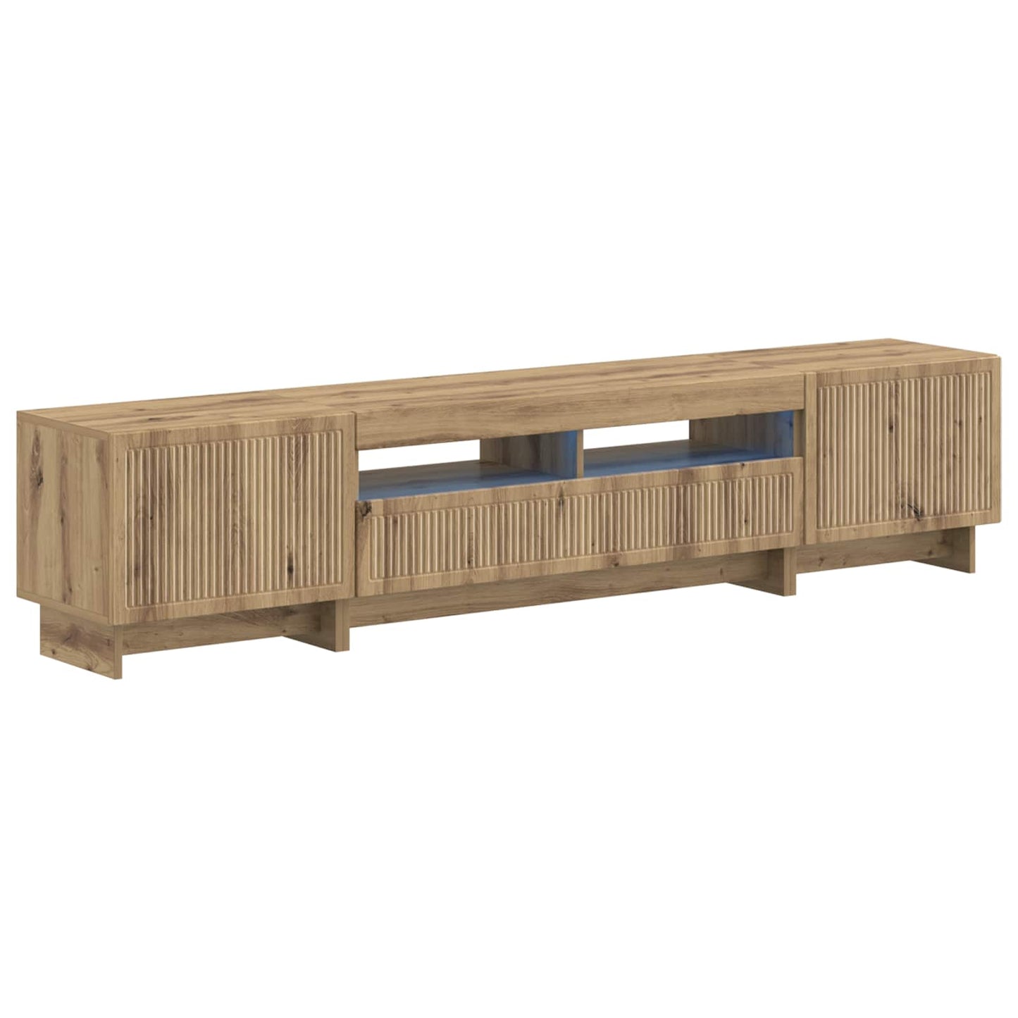 5-delige LED TV-kast Artisanaal eiken Bewerkt hout