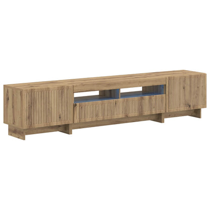 5-delige LED TV-kast Artisanaal eiken Bewerkt hout