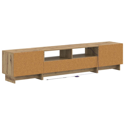 5-delige LED TV-kast Artisanaal eiken Bewerkt hout