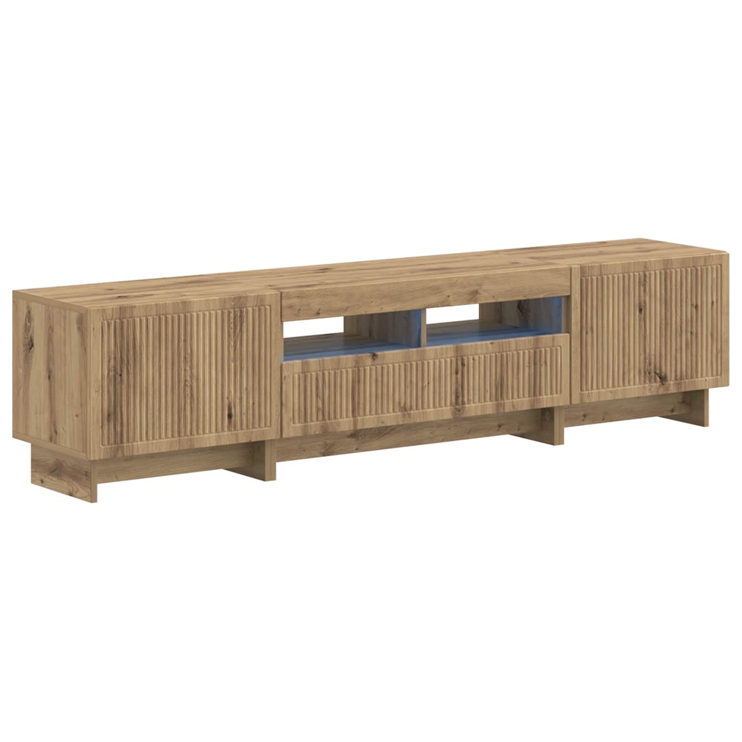 5-delige LED TV-kast Artisanaal eiken Bewerkt hout