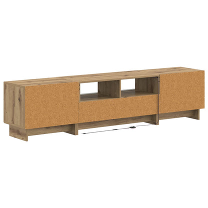 5-delige LED TV-kast Artisanaal eiken Bewerkt hout